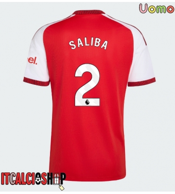 Arsenal William Saliba #2 Prima Maglia 2026-27 Manica Corta